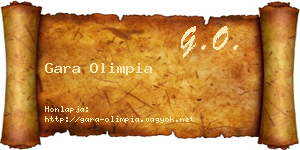 Gara Olimpia névjegykártya